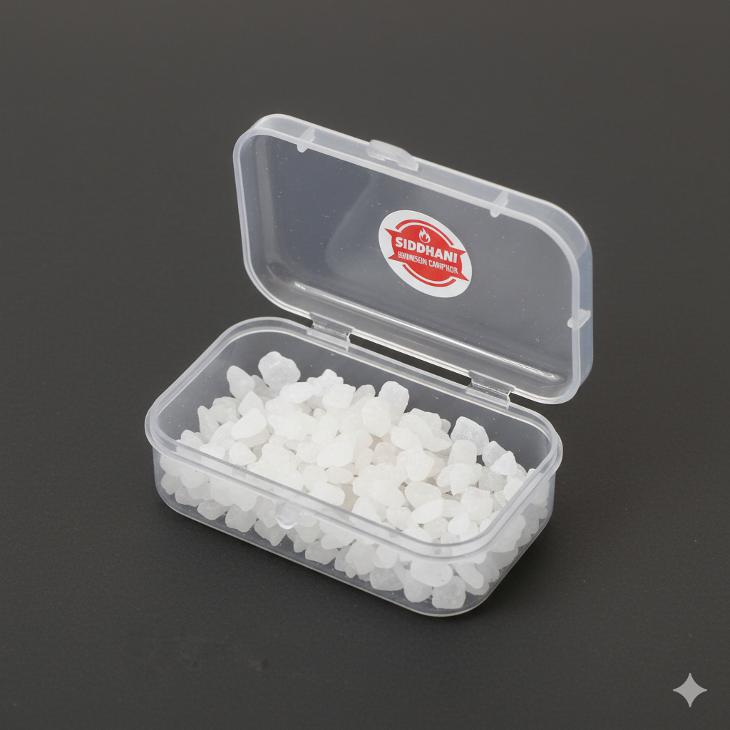 Open box of Siddhani Camphor