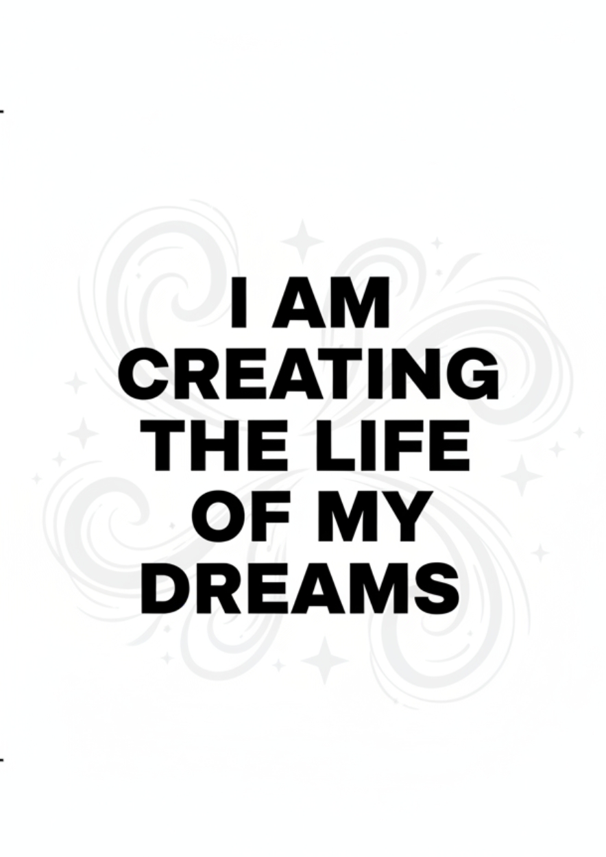 I Am Creating The Life Of My Dreams Motivational Poster