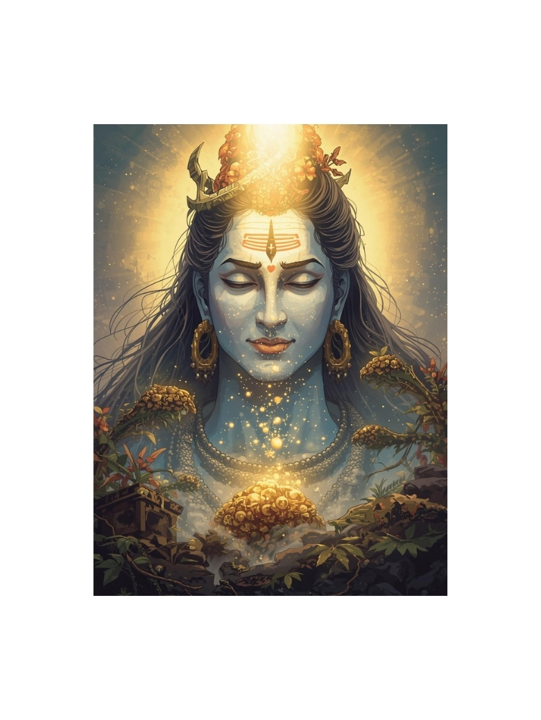 Shiva's Peace | Serene Meditating God Wall Art